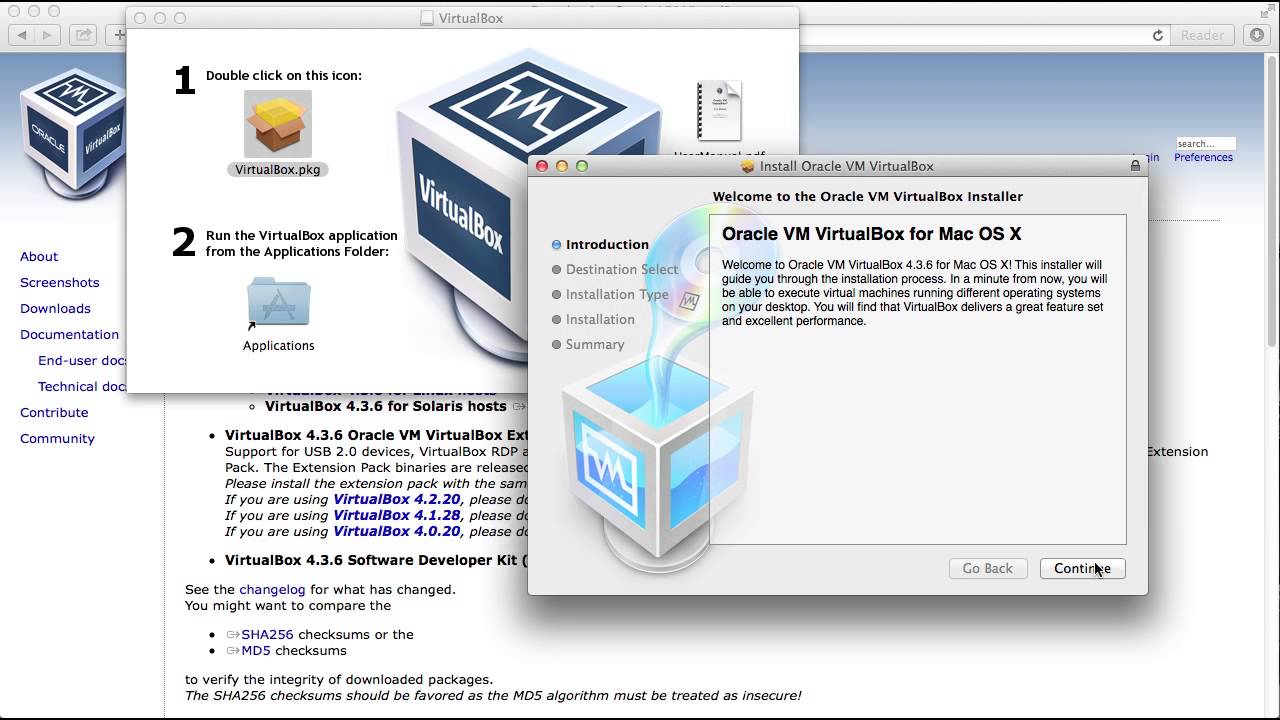 Linux in virtualbox on mac